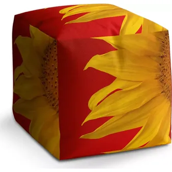 Taburet Sablio Taburet Cube Slunečnice: 40x40x40 cm