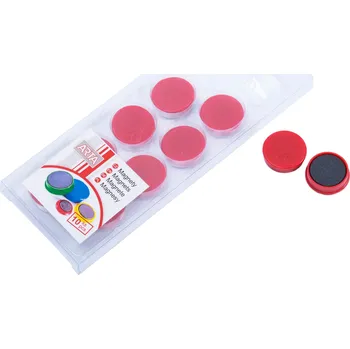 Kancelář ARTA Magnety ARTA průměr 25mm, červené (10ks v balení)