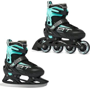 Kolečkové brusle RAVEN Kolečkové brusle 2v1 Raven Profession ZELENÁ|ČERNÁ