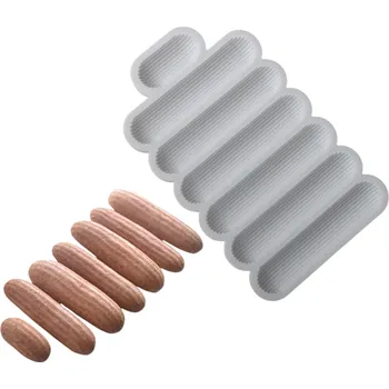 Váleček na těsto Silikonová forma na pečení sušenek a cukroví 13 × 21 cm Vroubkovaná forma na dlouhé tyčinky Dezertní formička pro kreativní pečení