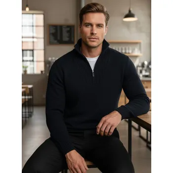 Pánská móda Pánský svetr na zip DStreet Other 3499732