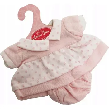 Doplněk pro panenku Růžové šaty s puntíky pro panenku Antonio Juan 26 cm