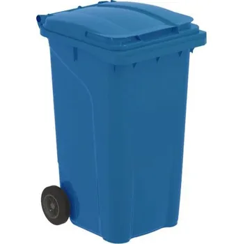 Popelnice Popelnice plastová 240l s kolečky - modrá