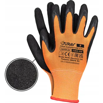 Pracovní rukavice Pracovní rukavice potažené latexem, porézní, 12 párů, velikost vel.