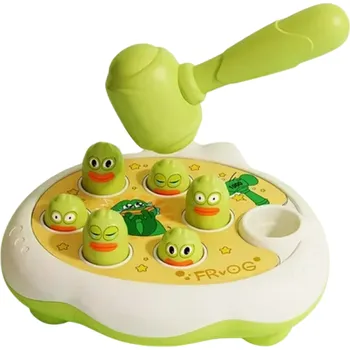 Dětská vzdělávací hra 16 x 18 x 6 cm Žába Interaktivní úderová hračka s kladivem Podpora motoriky Zábavný dárek pro chlapce i dívky