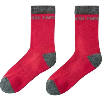 Dívčí oblečení Dětské ponožky z vlněné směsi Reima Saapas 5300033E.9BYA červená 33X, vel. 26/29
