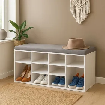 Botník Botník Vasagle 30 x 48 x 104 cm bílý