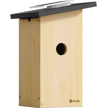 Pro ptáka Ptačí budka s kamerou Ebony Lite s 21 x 21 x 35 cm