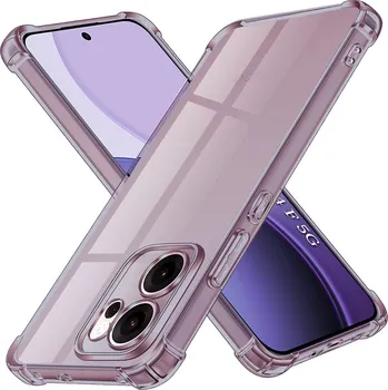 Pouzdro na mobilní telefon Techsuit nárazuvzdorný čirý silikon Oppo Reno14 F / FS 5G kouřově černá