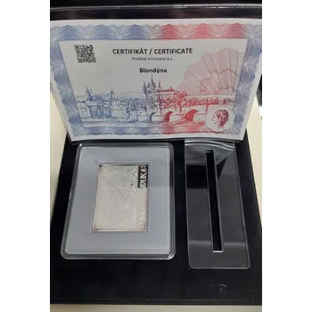 Česká republika – stříbrný pamětní medailon 1/2 oz Blondýna 2012 15,56