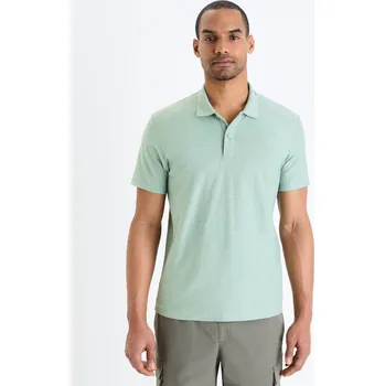 Pánské oblečení Celio Polo tričko Feflame 1145593 Zelená S