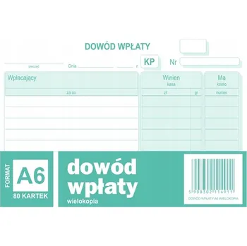 Tiskopis DOTTS KP - Doklad o vkladu A6, 80 listů, 10-401-5