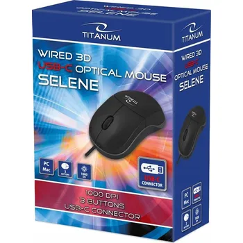 Myš TITANUM MYŠ 3D OPTICKÁ MYŠ S USB-C SELENE