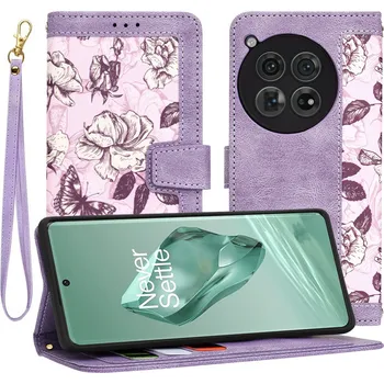 Pouzdro na mobilní telefon Techsuit Vyklápěcí Pouzdro OnePlus 12 Tajemná Fialová