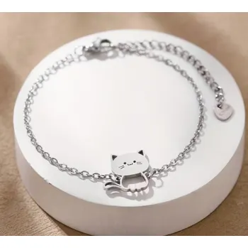 Náramek Náramek s kočkou ocelový