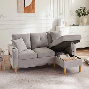 Pohovka Rozkládací pohovka Arhatreya 175 x 129 cm šedá síťovina