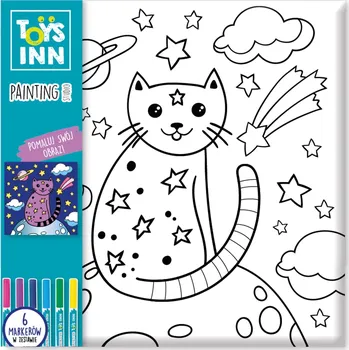 Stnux Omalovánka Kočka s fixami STNUX 29x29 cm Kočka