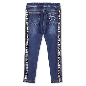 Pánská móda PHILIPP PLEIN Jeansy 30173 Tmavomodrá Straight Fit 14