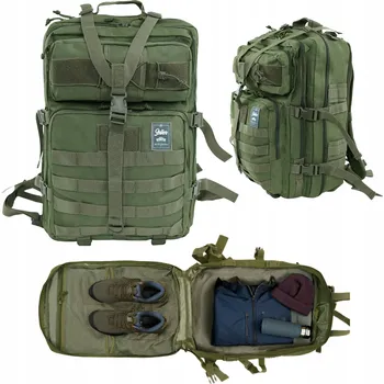 turistický batoh Solier SV23 GRIMNAR 235 vojenský Batoh 41-60 l zelený