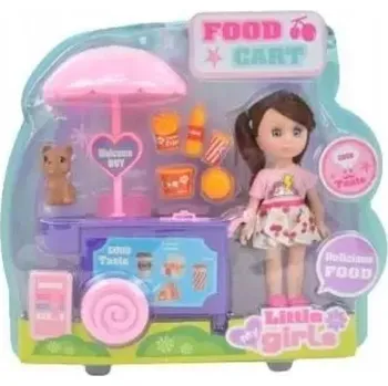 Hračka pro nejmenší Barevný vozík s jídlem Little Girls hračka pro malé holčičky