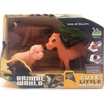 ZESTAW ZWIERZĄT WIEJSKICH KRÓWKA ŚWINKA KONIK SADA ZVÍŘÁTEK Z FARM: KRÁVA, PRASÁTKO, KONÍK + STROM, FARMA HRA