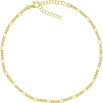 Řetízek Brilio Silver Pozlacený řetízek na nohu Figaro ANK104Y + 2 měsíce na vrácení zboží