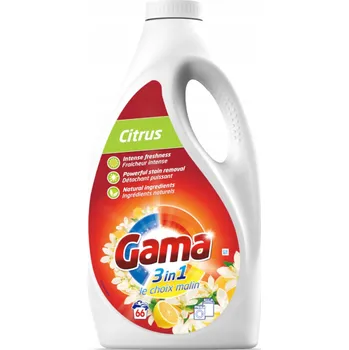 Prací prostředek Gama Gel na praní 3000 ml, 66 dávek, 3v1 Citrus