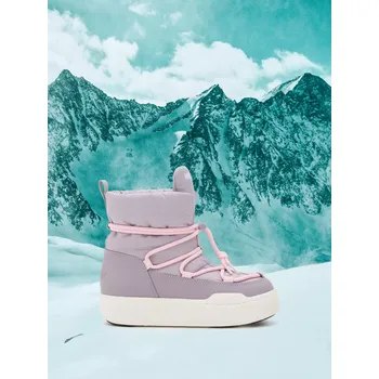Dívčí zimní obuv Dívčí sněhule Moon Boot JR Park Lace Mid Lilas