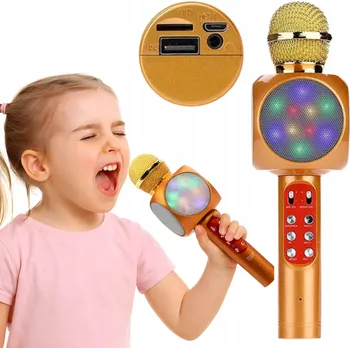 Mikrofon KARAOKE MIKROFON BLUETOOTH pro DĚTI s Echo Efektem