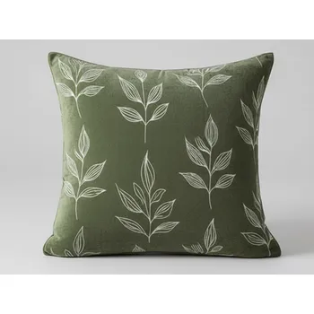 Dekorativní polštářek XPOSE® Mikroplyšový povlak na polštář ROSTLINY 40x40 cm, Mikroplyš + Prodloužená možnost vrácení zboží do 50 dnů