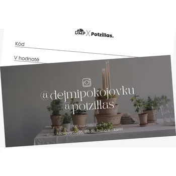 Substrát Dárkový poukaz DMP x Potzillas 500 Kč
