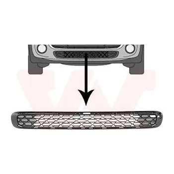 Nárazník Větrací mřížka, nárazník VAN WEZEL 0518590