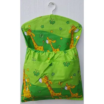 školní kapsář Dětský kapsář na ramínku ŽIRAFA LADA, zelená