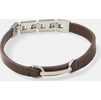 Náramek Kožený náramek Trussardi T-LEATHER TJAXZ07 hnědá 82A, vel. ONE SIZE
