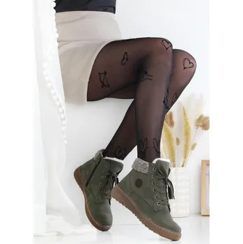 Dámská zimní obuv Chun sen Khaki farmářky M227-14GR Velikost: 39