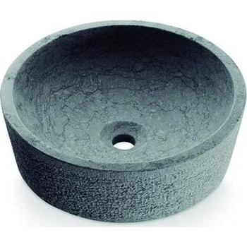 Umyvadlo Bathco 00308 - Umyvadlo na desku DUAL pr. 40,5 cm kámen/šedá