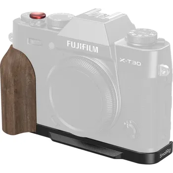 SmallRig L-Shaped Mount Plate with Wooden Handle for FUJIFILM X-T30 / X-T30 II / X-T30 III (Black)