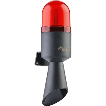 Poplachová siréna LED siréna s opt. signalizací červená / 40-250 V AC/DC