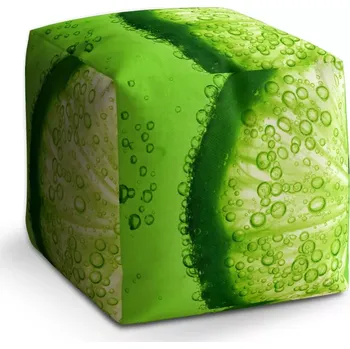 Taburet Sablio Taburet Cube Limetka: 40x40x40 cm