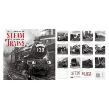 Kalendář Kalendarz 2026 ścienny kwadrat Parowozy