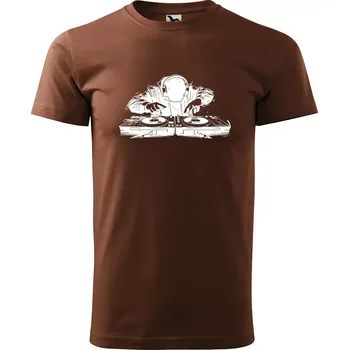 Sablio Tričko s potiskem pro DJ Pán pultu - hnědé 4XL
