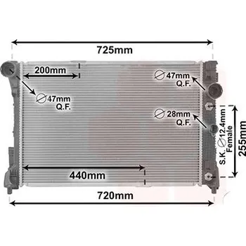 Motor automobilu Chladič, chlazení motoru VAN WEZEL 30002475