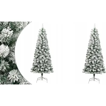Vánoční stromek 210 cm, Umělý vánoční stromek na pantech, zasněžený