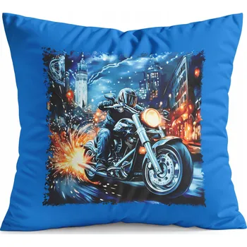 Polštář POLŠTÁŘ MODRÝ DÁREK - MOTOCYKLOVÝ MOTOCYKL