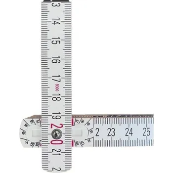 metr WEMAG Skládací metr 2m dřevěný, bílý, Wemag