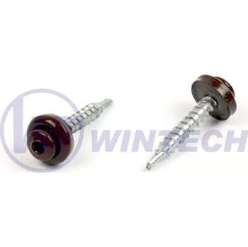 Střešní šr. UFO+EPDM 4,8 x 35 ZB red.vrták RAL8017 Balení: 25 ks CIDEK48035DBM1