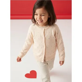 Dívčí svetr Sinsay - Bavlněný svetr se zapínáním na knoflíky - vícebarevná - 678DY-MLC - 678DY-MLC-128