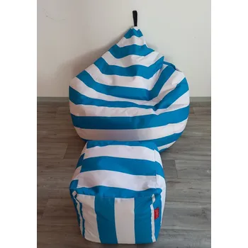 Sedací pytel Furin Sedací vak OSCAR + taburet CUBE – venkovní sada skladem