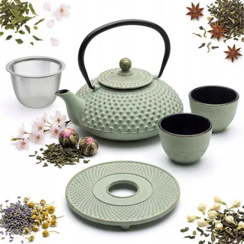 Konvice na čaj Konvice tradiční litinová Supplemedica 1,25 l zelená