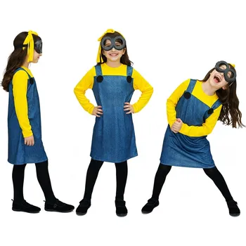 Karnevalový kostým Dětský Kostým Žlutý Mimoň pro dívku, 110/120 cm